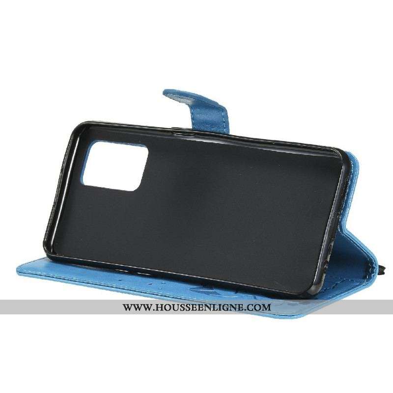 Housse Oppo A74 4G Chat et Abeille à Lanière