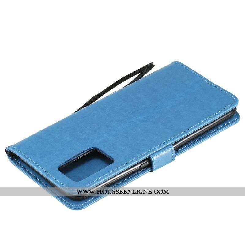 Housse Oppo A74 4G Chat et Abeille à Lanière