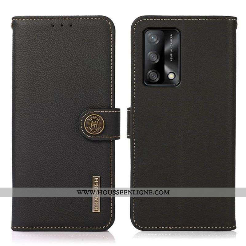 Housse Oppo A74 4G Cuir Véritable KHAZNEH RFID