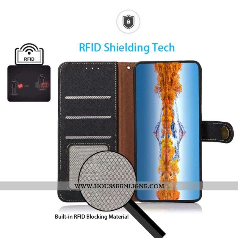 Housse Oppo A74 4G Cuir Véritable KHAZNEH RFID