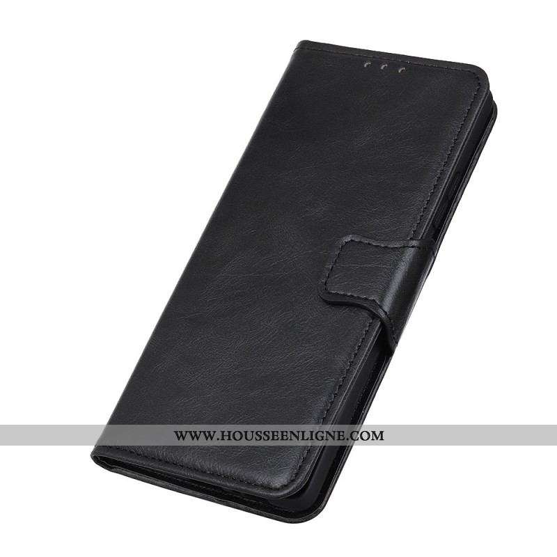 Housse Oppo A74 4G Effet Cuir Fermoir Réversible