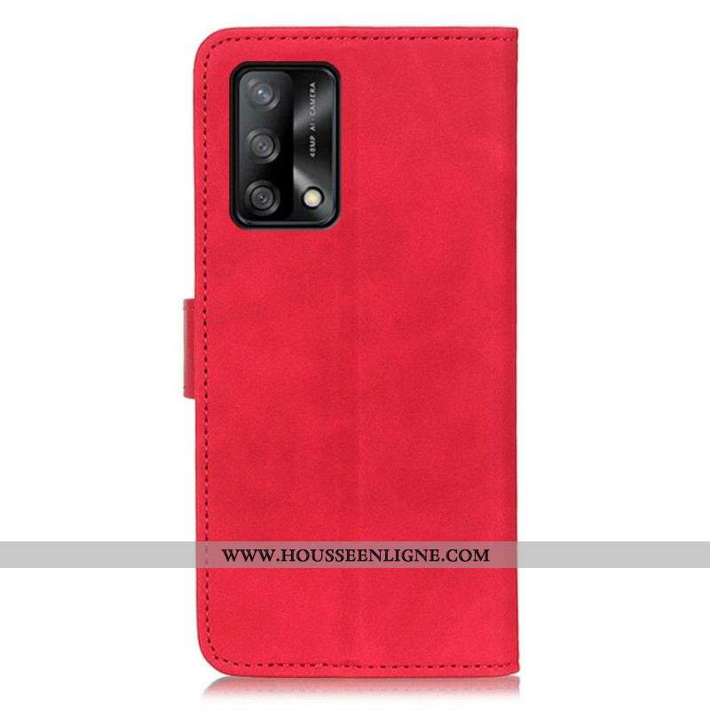 Housse Oppo A74 4G Effet Cuir Vintage KHAZNEH
