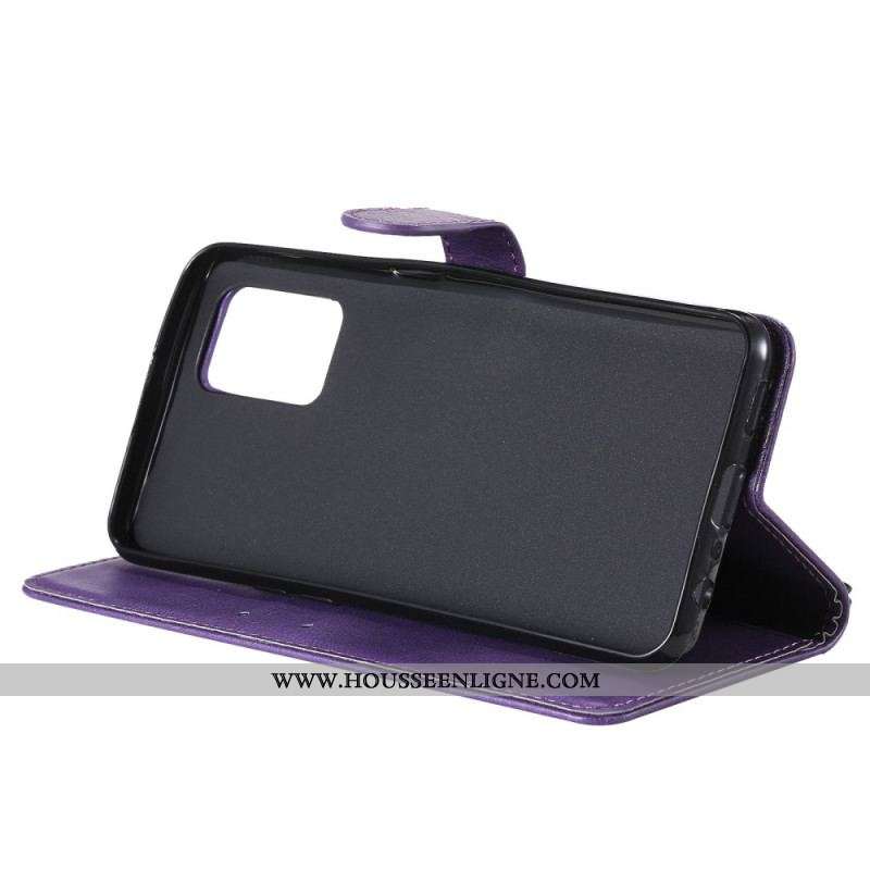 Housse Oppo A74 4G Effet Cuir à Lanière