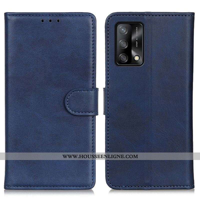 Housse Oppo A74 4G Matte Effet Cuir Rétro