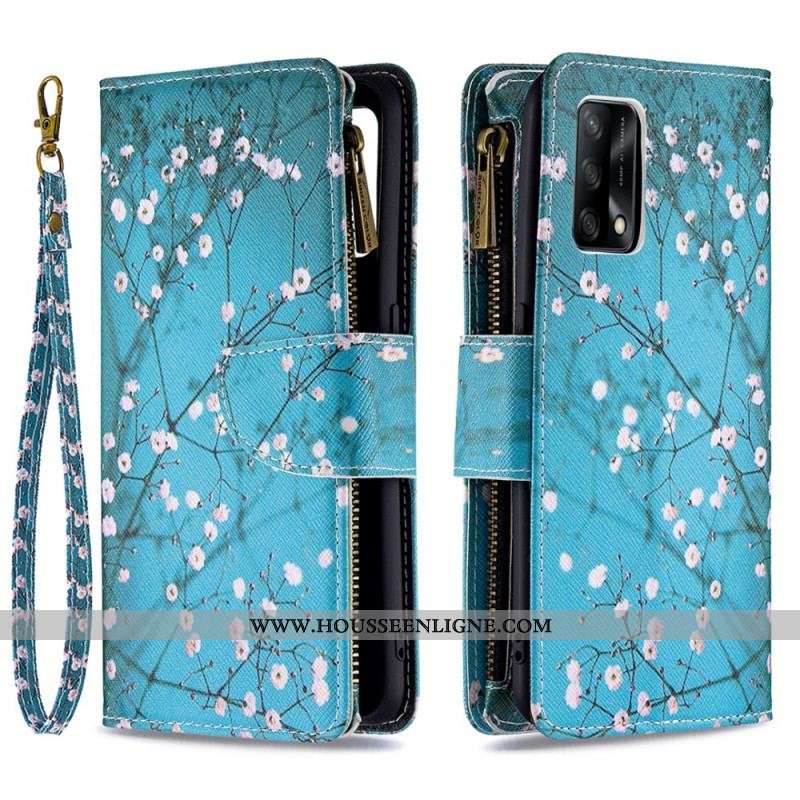 Housse Oppo A74 4G Poche Zippée Arbre