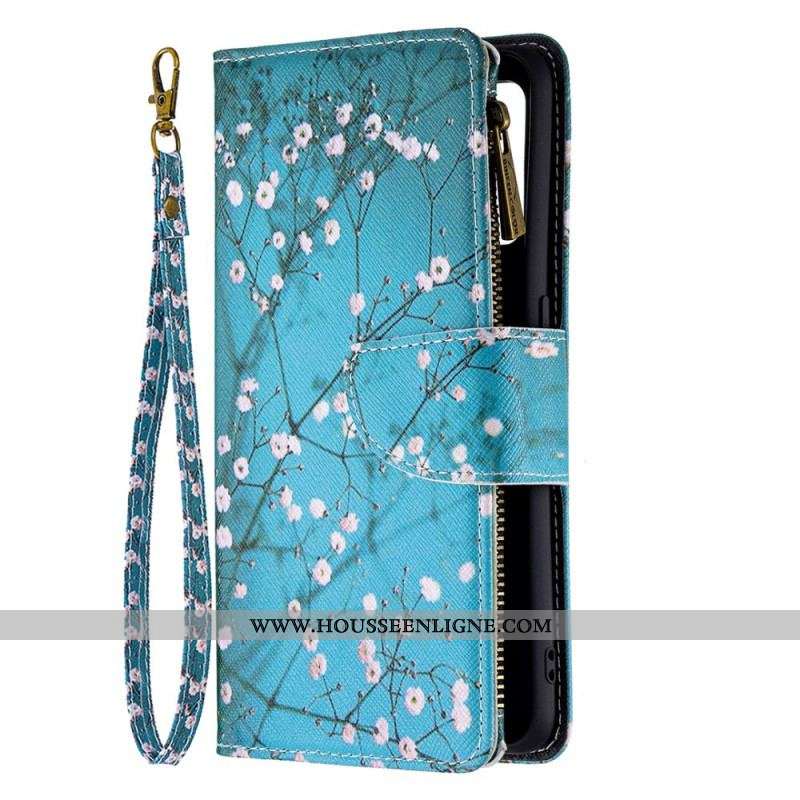 Housse Oppo A74 4G Poche Zippée Arbre