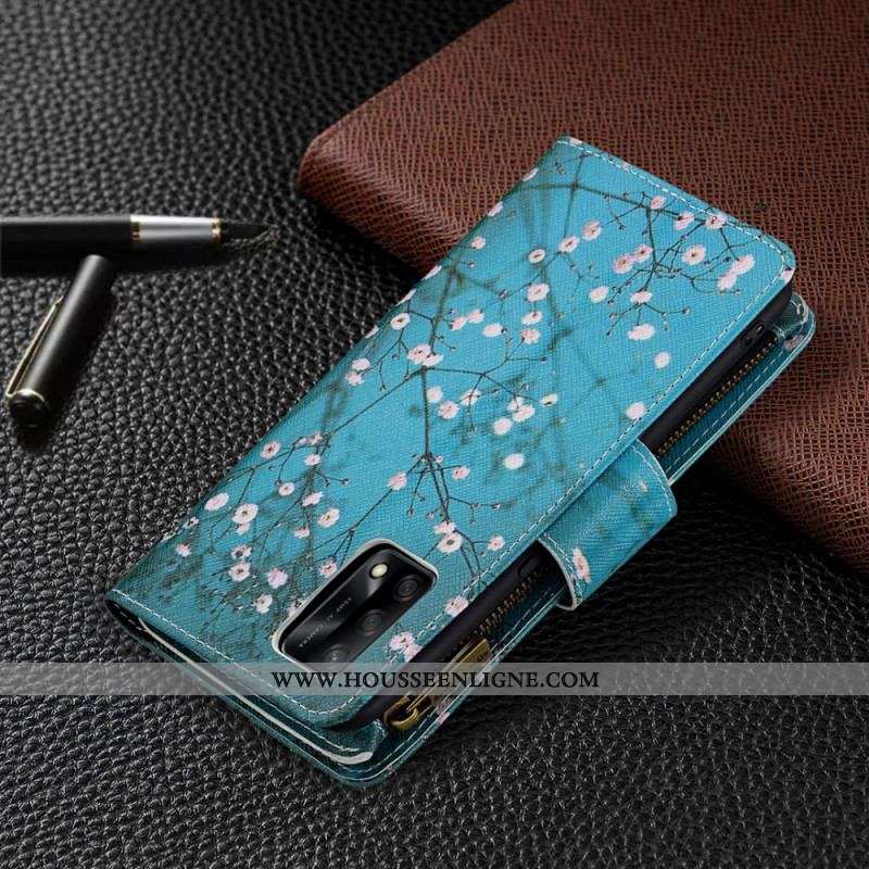 Housse Oppo A74 4G Poche Zippée Arbre