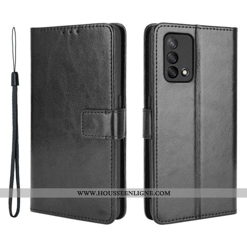 Housse Oppo A74 4G Simili Cuir Flashy