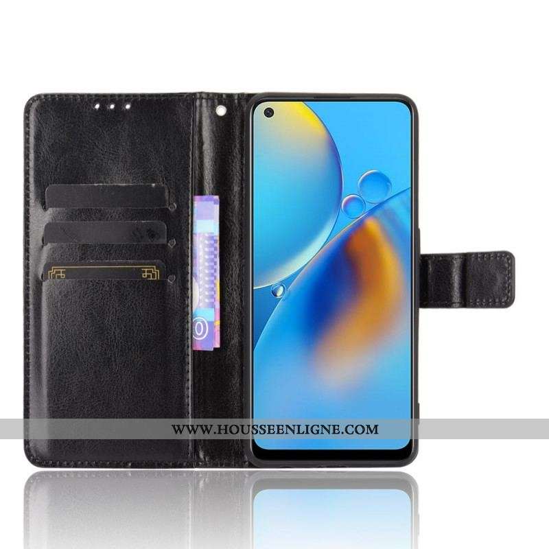 Housse Oppo A74 4G Simili Cuir Flashy