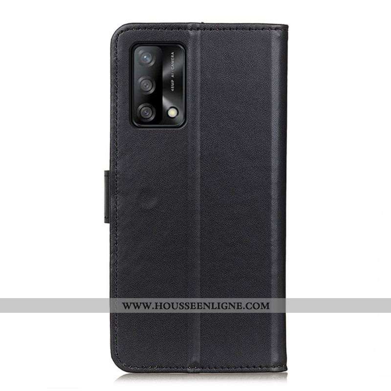 Housse Oppo A74 4G Simili Cuir Simple