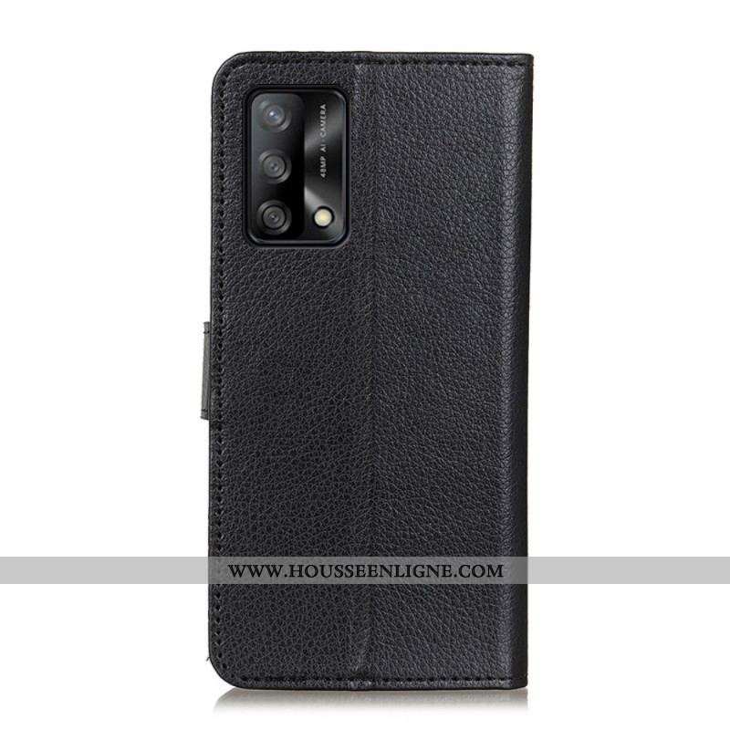 Housse Oppo A74 4G Traditionnellement Litchi