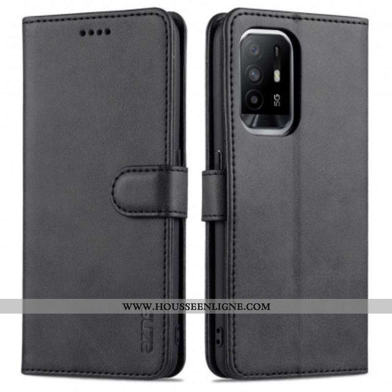 Housse Oppo A94 5G AZNS Effet Cuir