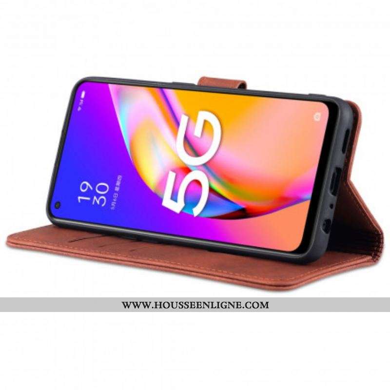 Housse Oppo A94 5G AZNS Effet Cuir