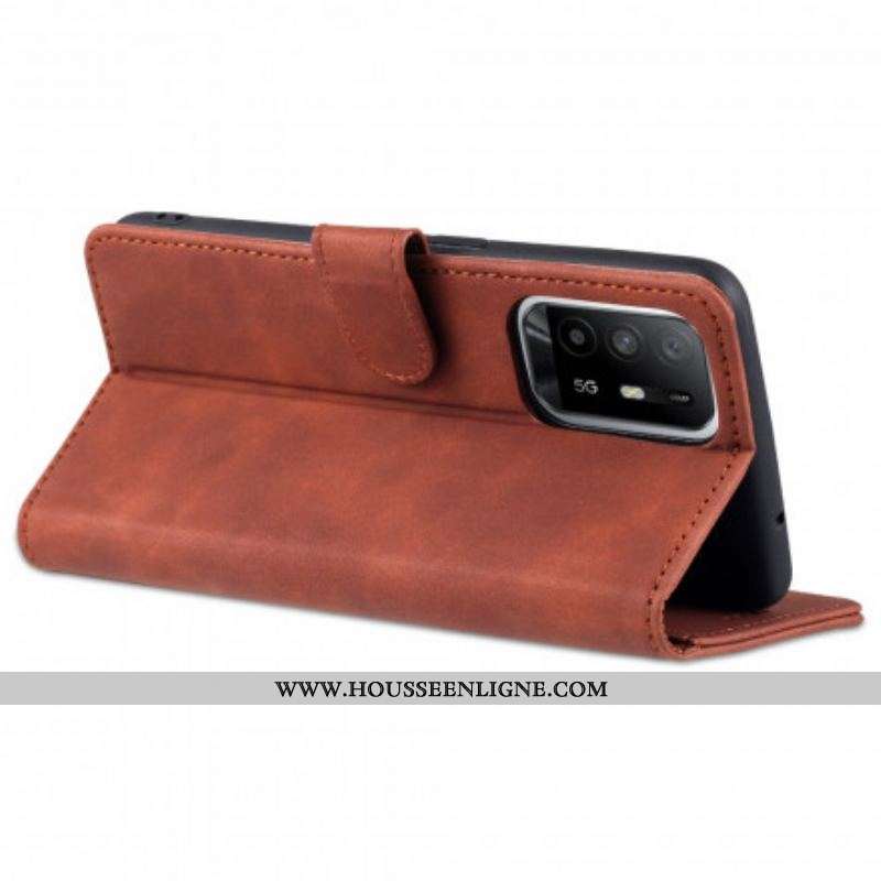 Housse Oppo A94 5G AZNS Effet Cuir