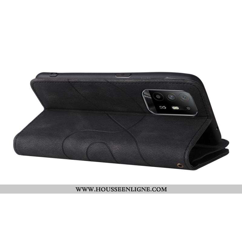 Housse Oppo A94 5G Bicolor Porte-monnaie avec Lanière