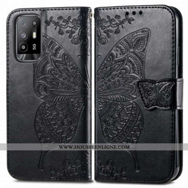 Housse Oppo A94 5G Demi Papillons