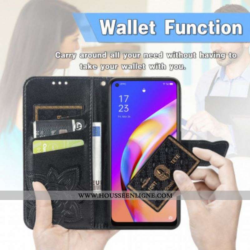 Housse Oppo A94 5G Demi Papillons
