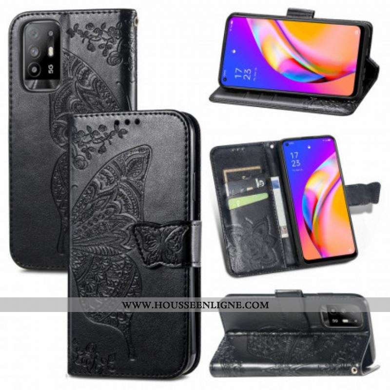 Housse Oppo A94 5G Demi Papillons
