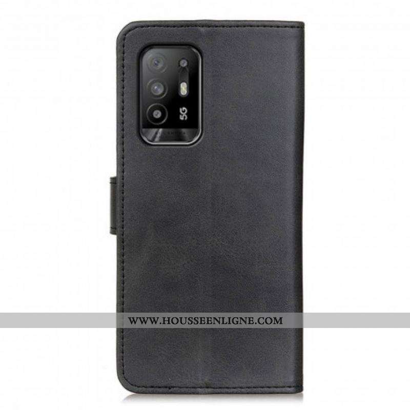 Housse Oppo A94 5G Effet Cuir Mat Rétro