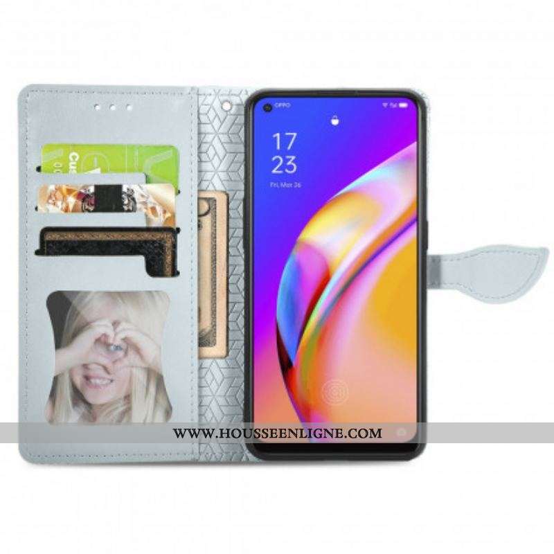 Housse Oppo A94 5G Feuilles Tribales