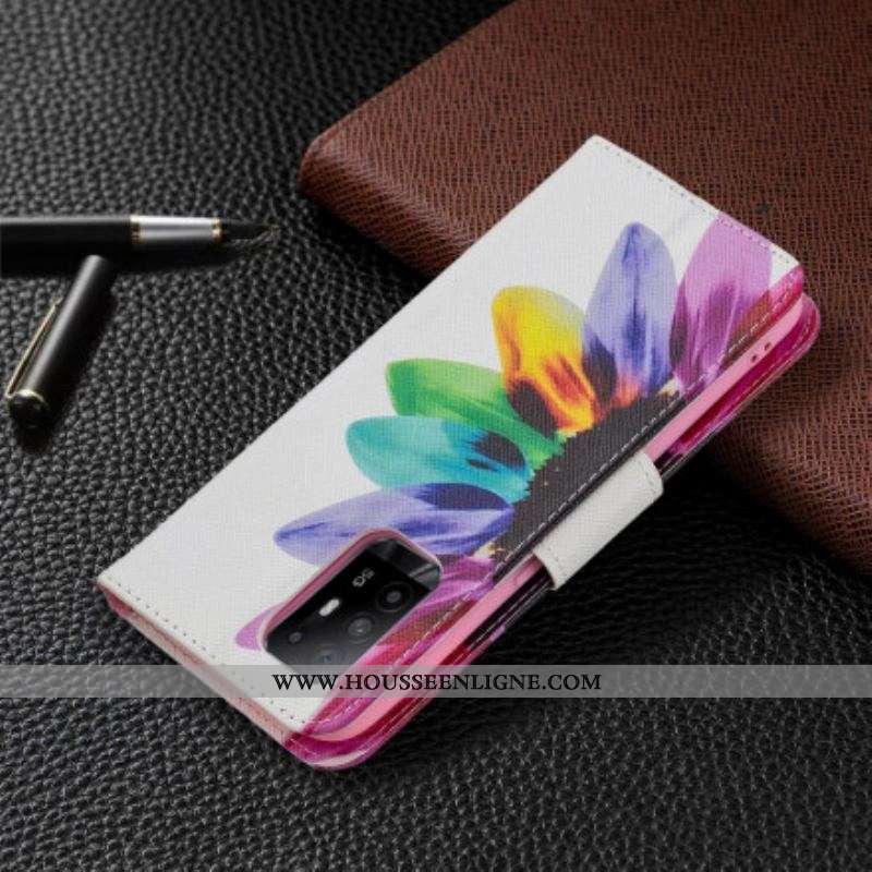 Housse Oppo A94 5G Fleur Aquarelle