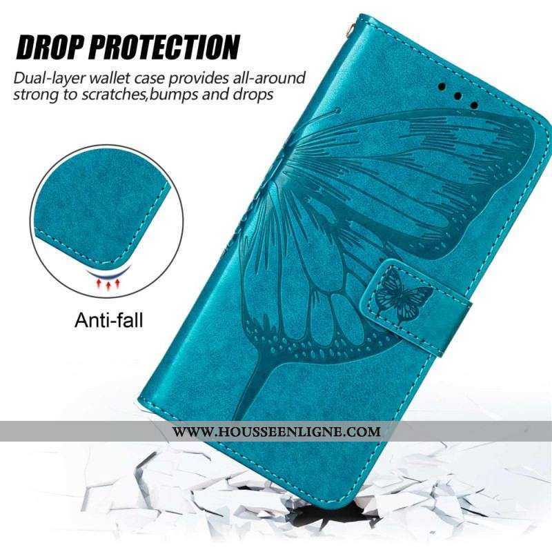 Housse Oppo A94 5G Papillon avec Lanière
