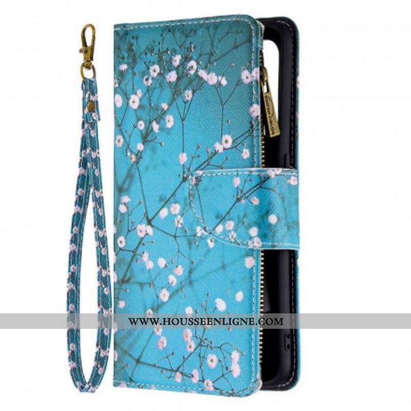 Housse Oppo A94 5G Poche Zippée Arbre