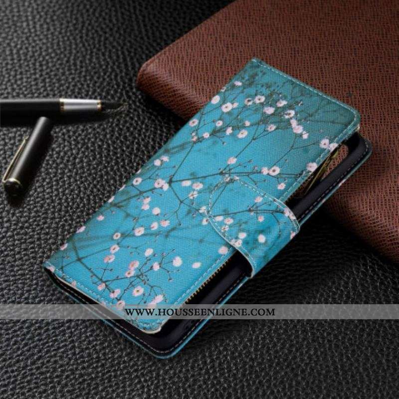 Housse Oppo A94 5G Poche Zippée Arbre