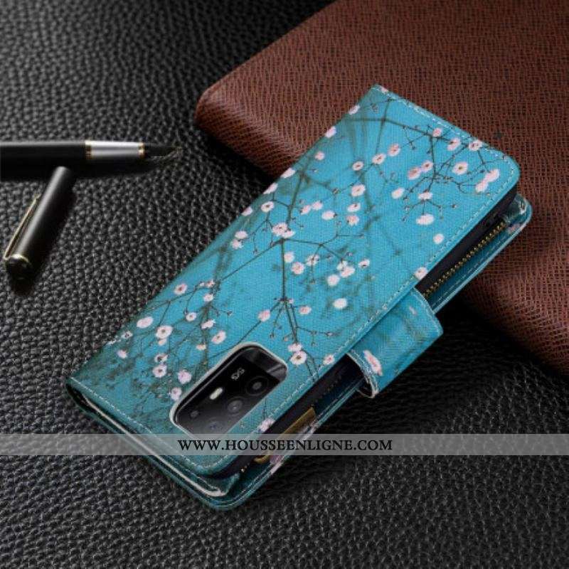 Housse Oppo A94 5G Poche Zippée Arbre