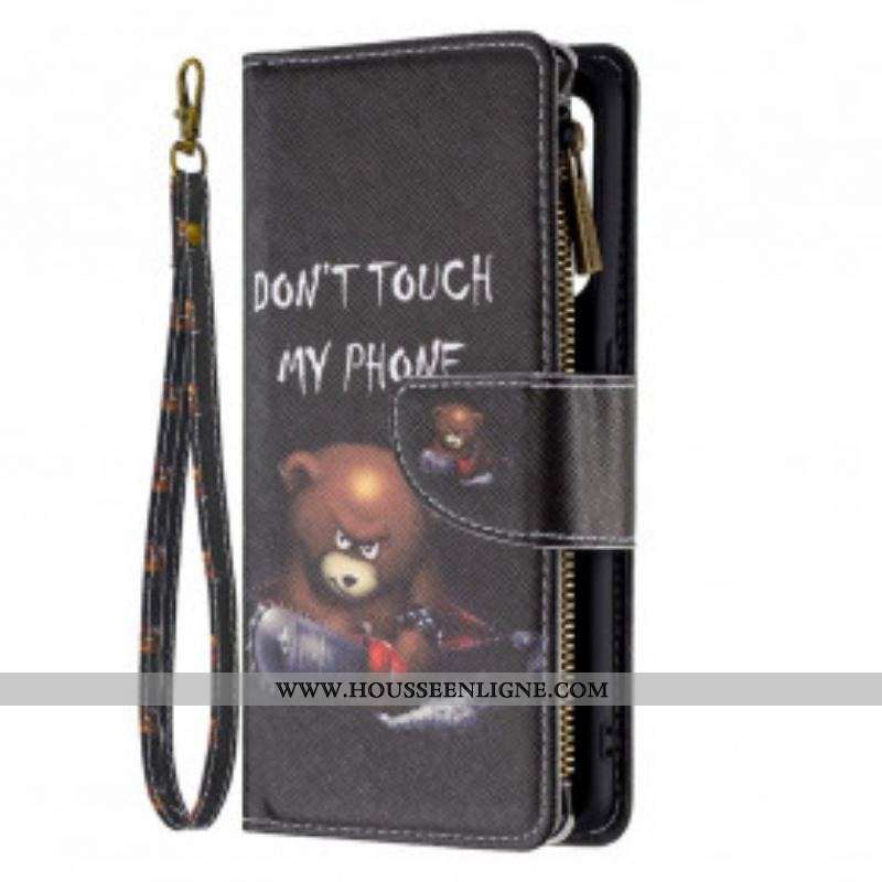 Housse Oppo A94 5G Poche Zippée Ours