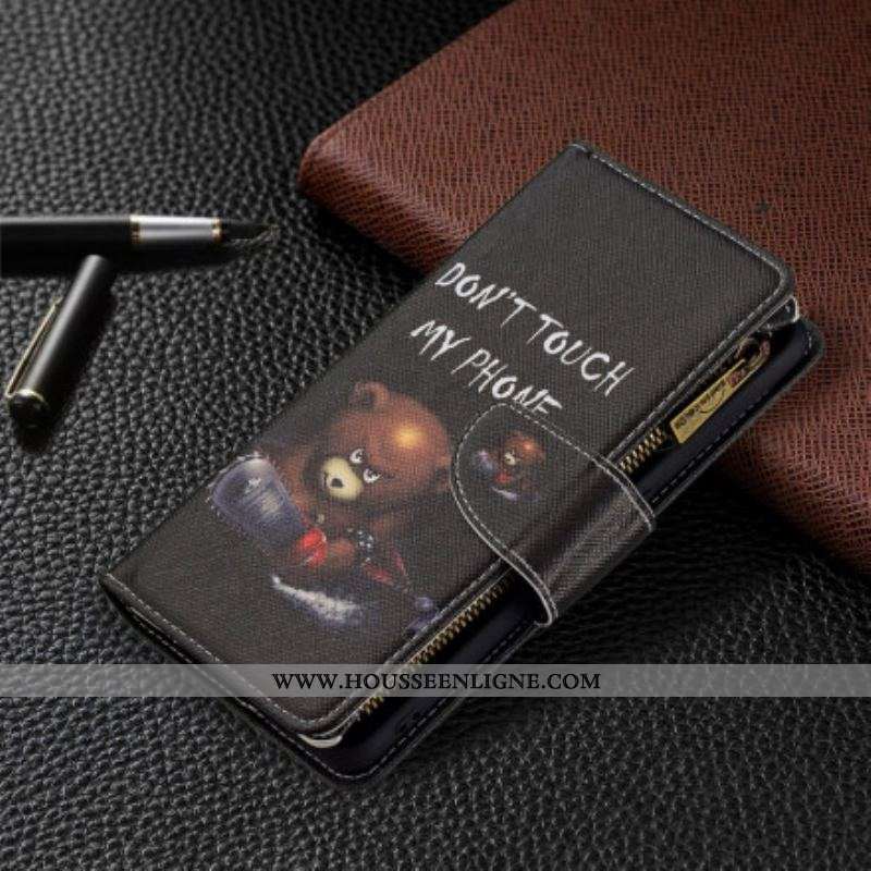 Housse Oppo A94 5G Poche Zippée Ours
