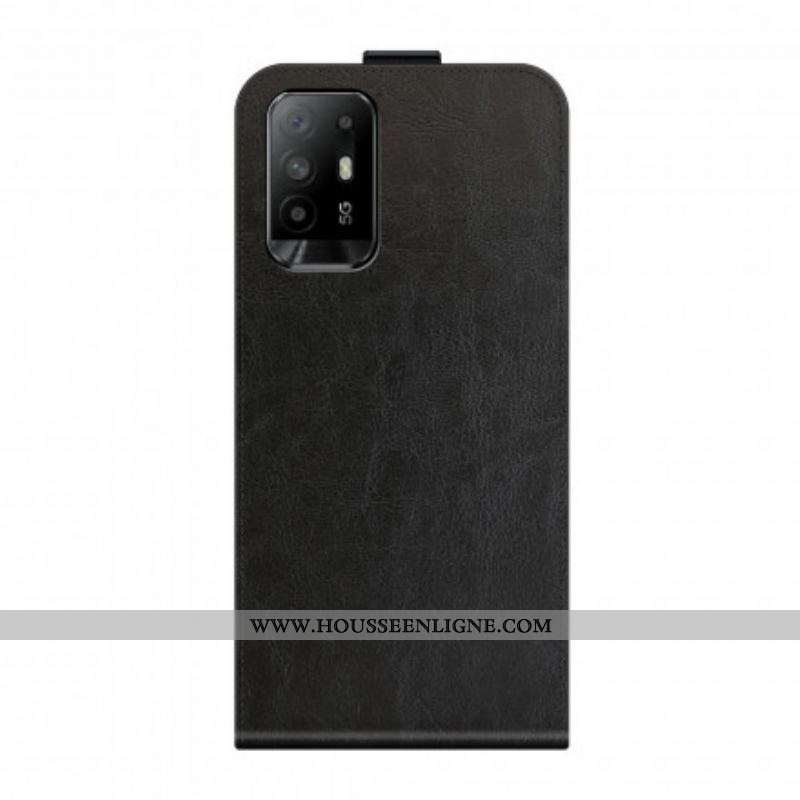Housse Oppo A94 5G Rabat Vertical Effet Cuir