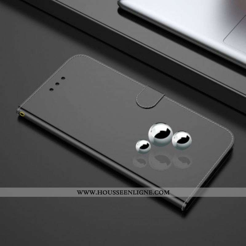 Housse Oppo A94 5G Simili Cuir Couverture MIroir