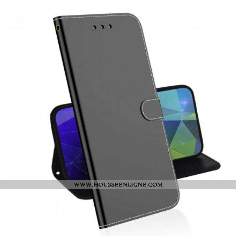 Housse Oppo A94 5G Simili Cuir Couverture MIroir