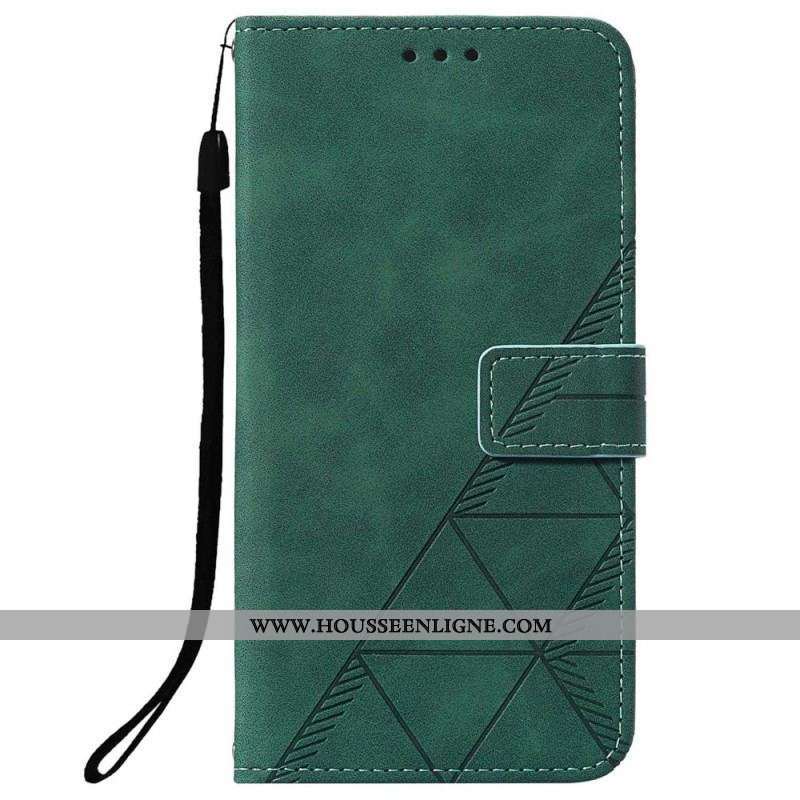 Housse Oppo A94 5G Simili Cuir avec Lanière