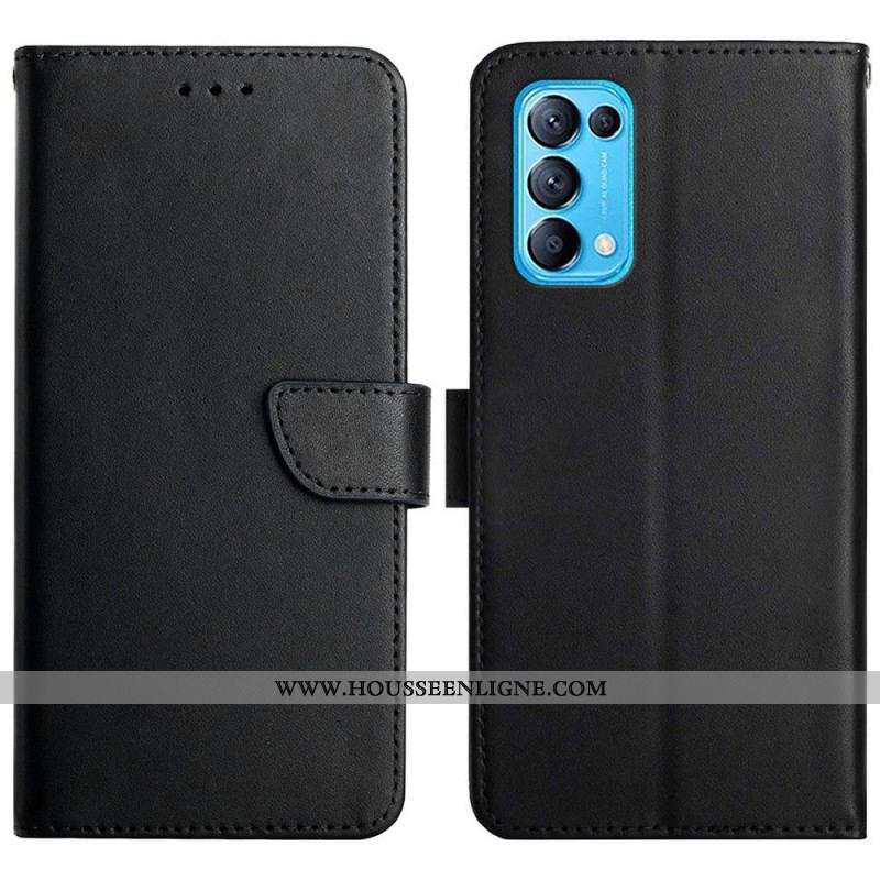 Housse Oppo Find X3 Lite Cuir Nappa Véritable
