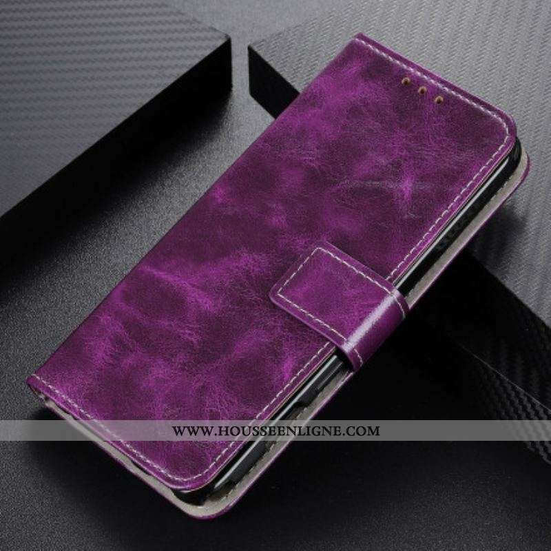 Housse Oppo Find X3 Lite Effet Cuir Coutures Apparentes