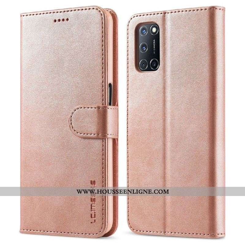 Housse Oppo Find X3 Lite LC.IMEEKE Effet Cuir