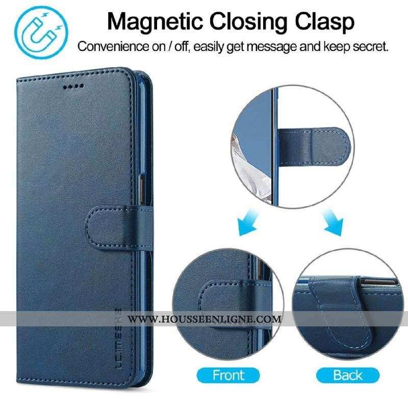 Housse Oppo Find X3 Lite LC.IMEEKE Effet Cuir