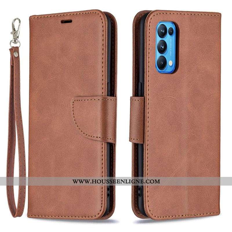 Housse Oppo Find X3 Lite Lisse Rabat Oblique