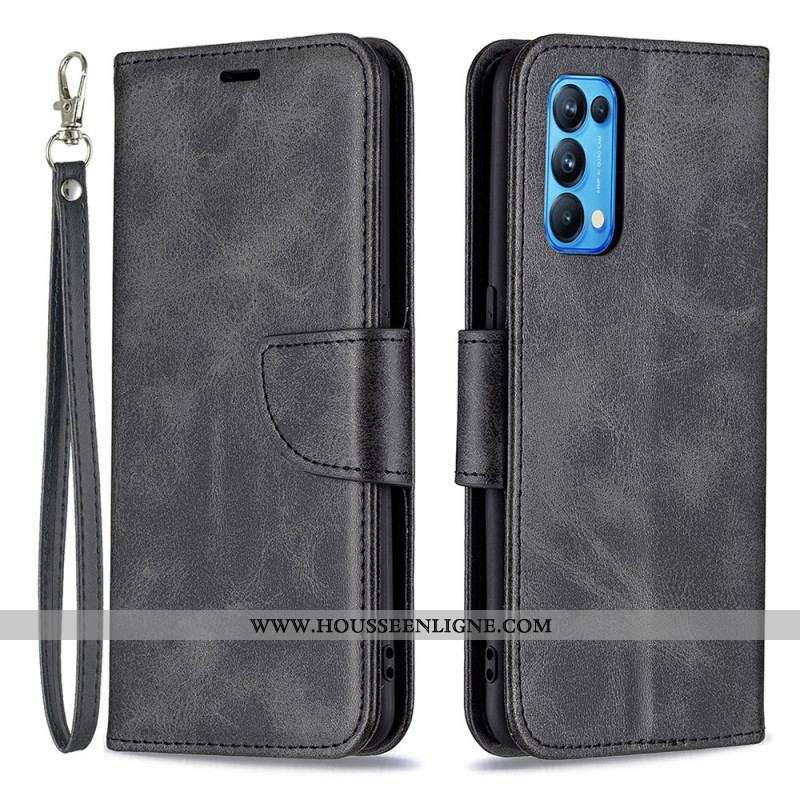 Housse Oppo Find X3 Lite Lisse Rabat Oblique