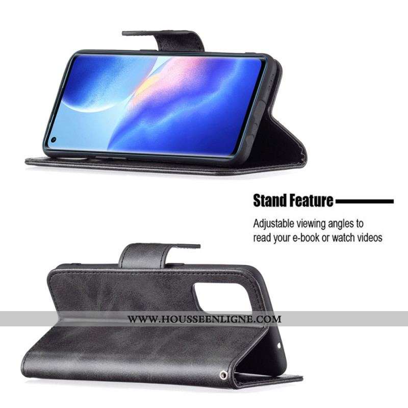 Housse Oppo Find X3 Lite Lisse Rabat Oblique