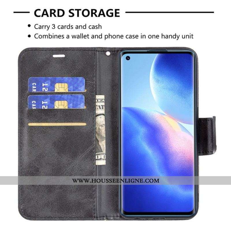 Housse Oppo Find X3 Lite Lisse Rabat Oblique
