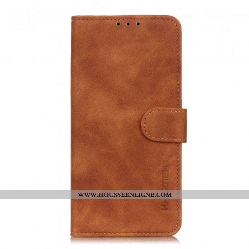 Housse Oppo Find X3 Lite Mate Effet Cuir Vintage KHAZNEH