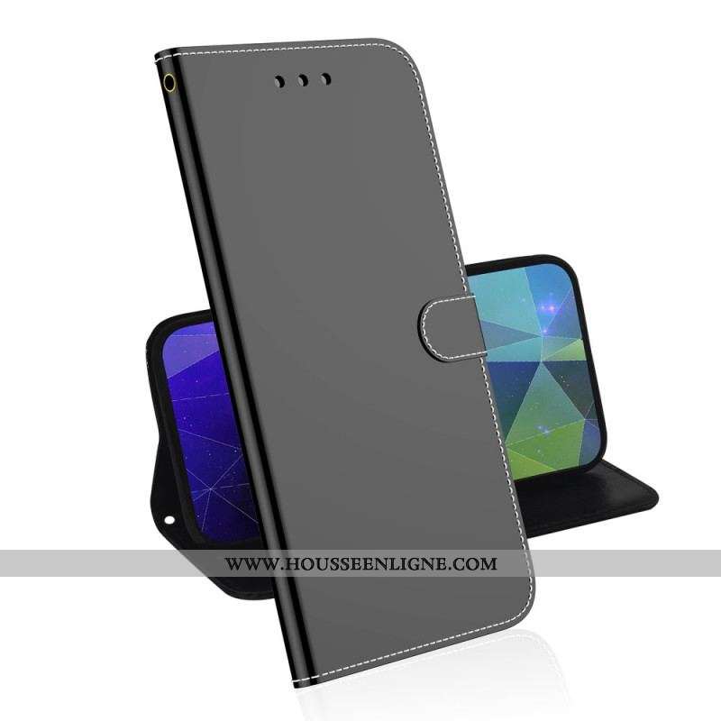 Housse Oppo Find X3 Lite Simili Cuir Couverture Miroir