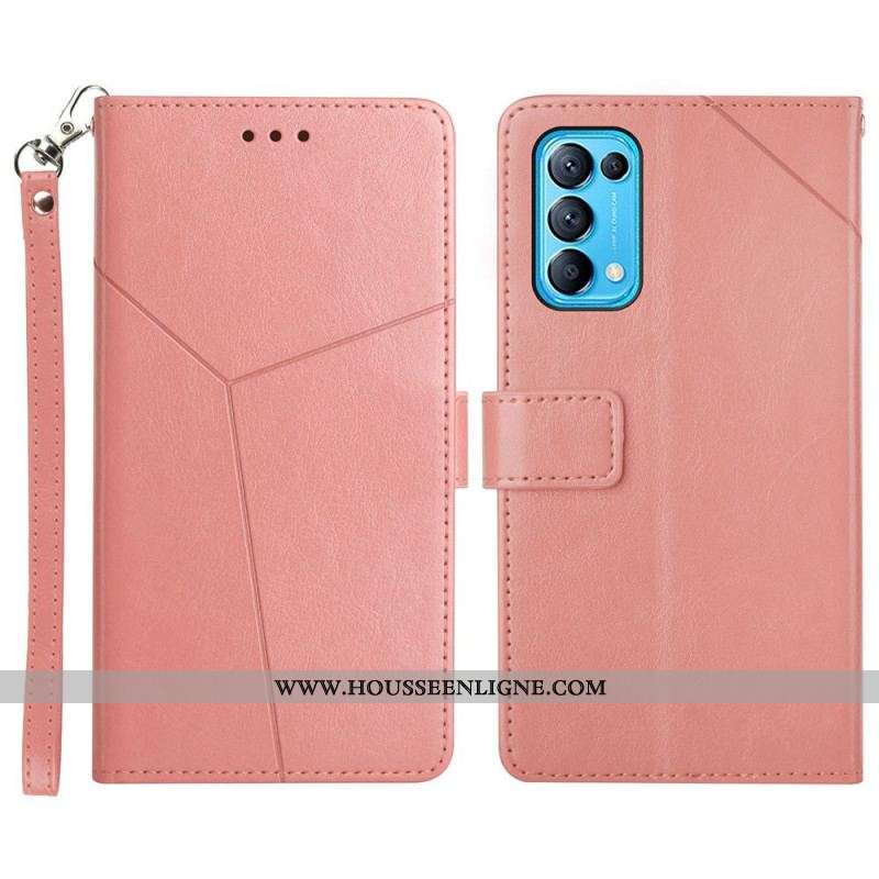 Housse Oppo Find X3 Lite Style Cuir Géo Y Design