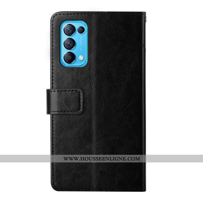 Housse Oppo Find X3 Lite Style Cuir Géo Y Design