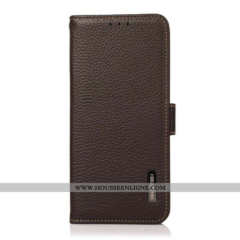 Housse Oppo Find X3 Neo Cuir Litchi KHAZNEH RFID