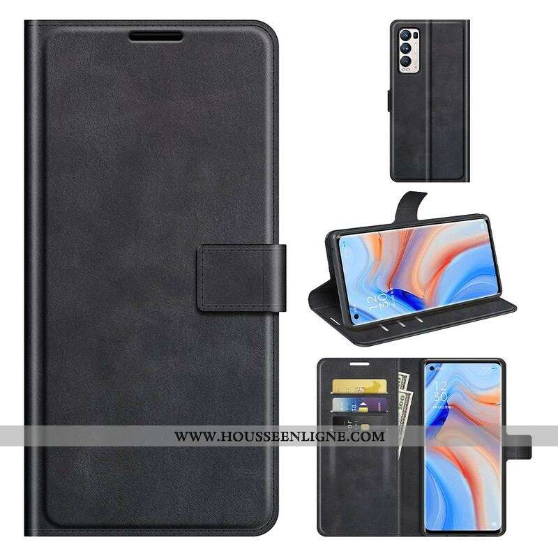 Housse Oppo Find X3 Neo Effet Cuir Slim Extrême