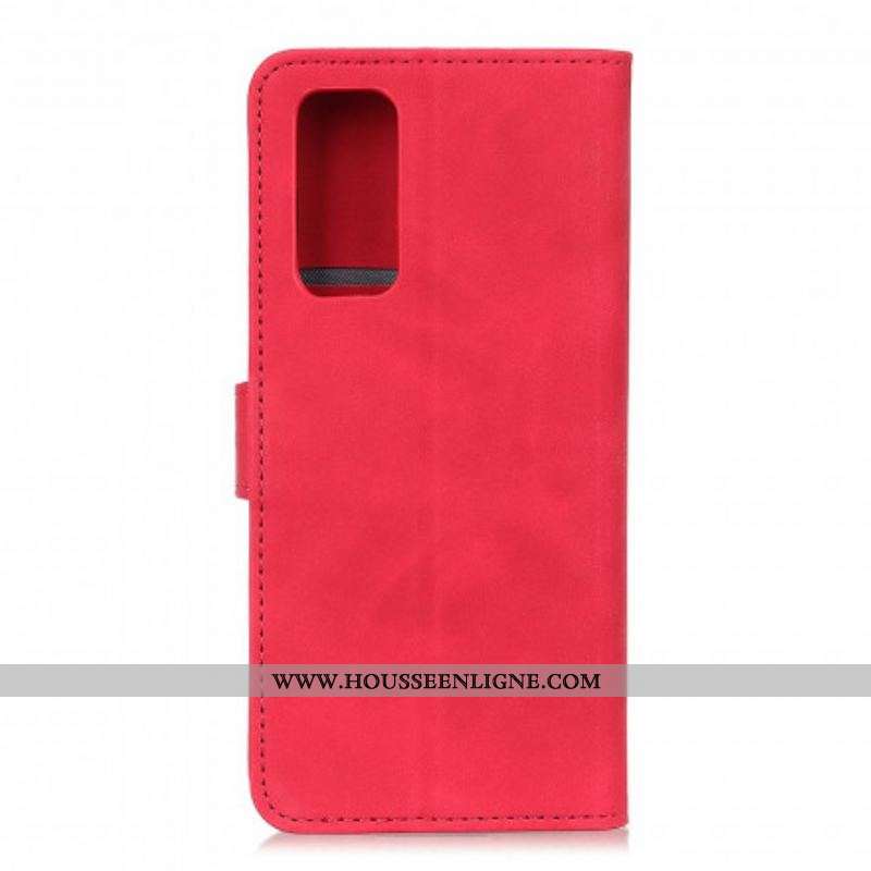Housse Oppo Find X3 Neo Mate Effet Cuir Vintage KHAZNEH